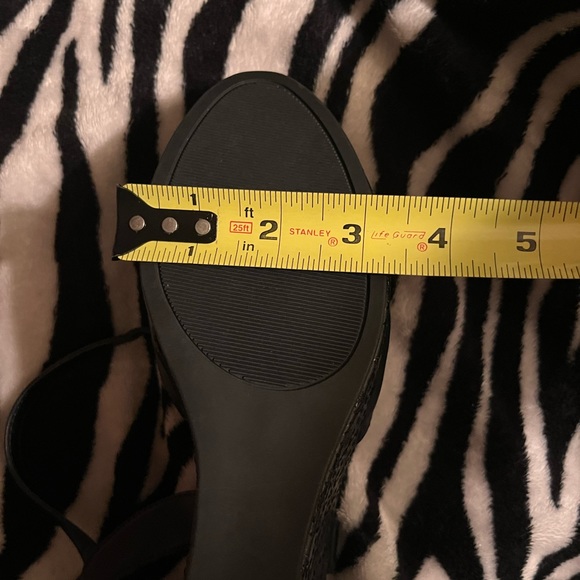 Juicy Couture, New, Black Wedge Sandals, Size 9 - Picture 8 of 11